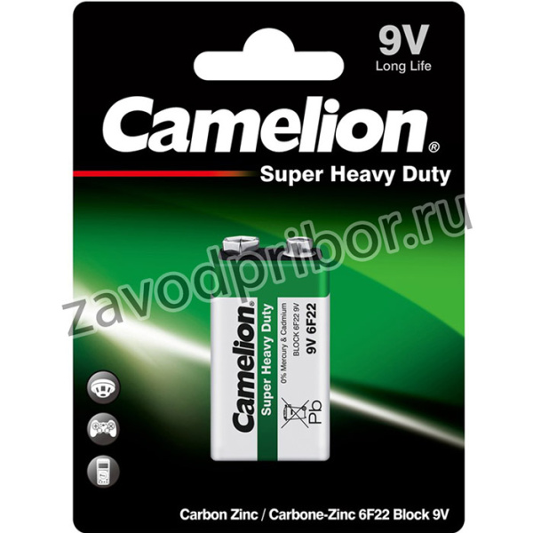 Camelion 6F22 BL-1 (6F22-BP1G, батарейка,9В)