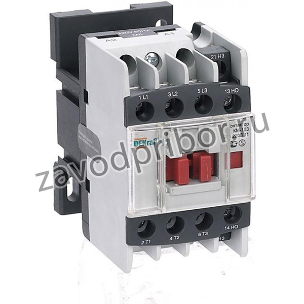 Контактор КМ-103 9А кат. 380В AC 1НО+1НЗ AC-3 DEKraft 22104DEK