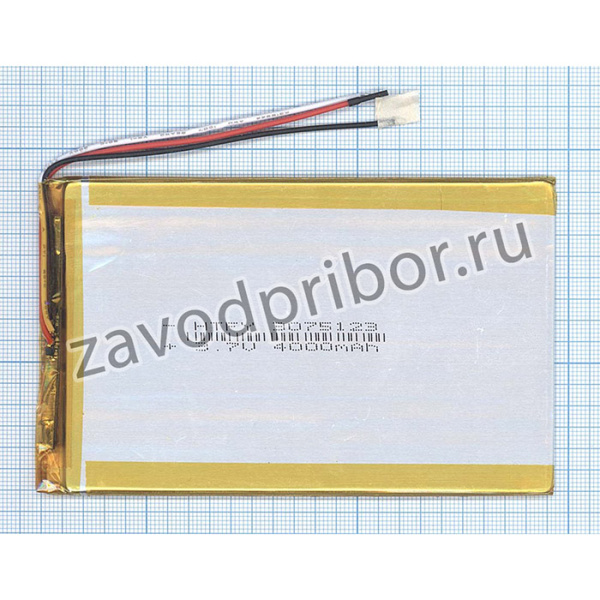 Аккумулятор универсальный 3x75x123 мм 3.8V 4000mAh Li-Pol (3 Pin)