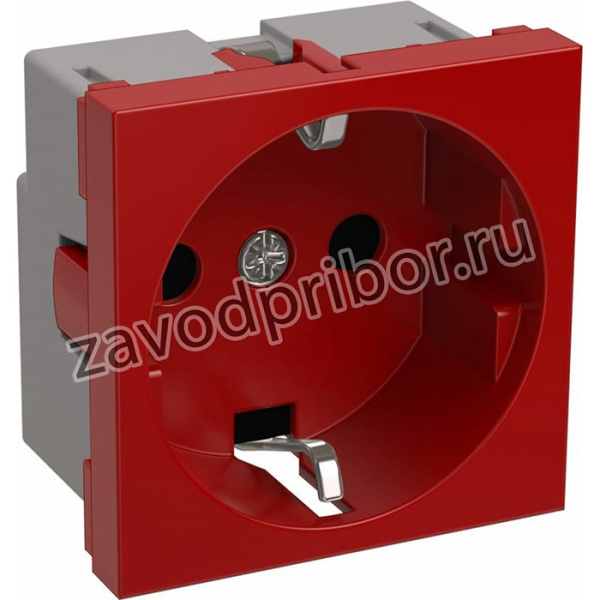 CKK-40D-RSZK2-K04-K, РКС-20-32-П-К Розетка с з/к 2к, на 2 модуля, ПРАЙМЕР красная