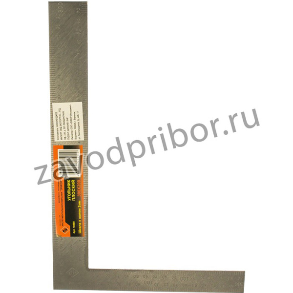 Угольник плоский 300x200 шкала 2мм 1/10/60 10869