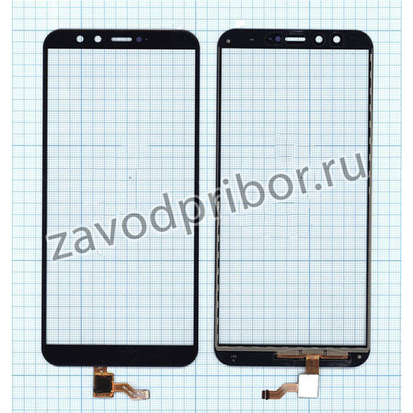 Сенсорное стекло (тачскрин) для Huawei Honor 9 Lite черное