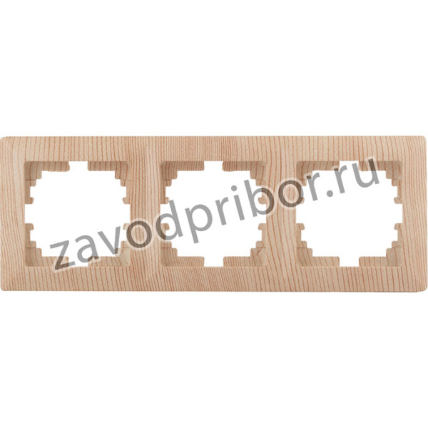 Рамка для розеток и выключателей Intro Solo 4-503-11 на 3 поста, СУ, Solo, сосна