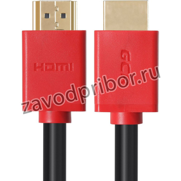 GCR-HM450-2.0m, GCR Кабель 2.0m HDMI 1.4, красные коннекторы, 30/30 AWG, позолоченные контакты, FullHD, Ethernet 10.
