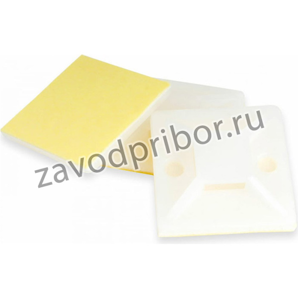 Площадка самоклеящаяся под хомуты 3030мм, белая 100 шт. SAP-30-1