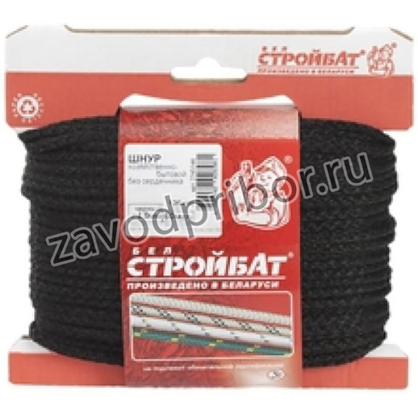 Шнур хоз быт с сердеч 2 5 мм черный 50 м 120800