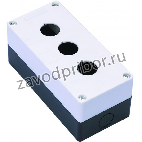 Пост кнопочный 3-м КП-101 d22мм с кабел. вводом для устройств сигнализации и управления пластик. бел. DEKraft 25503DEK