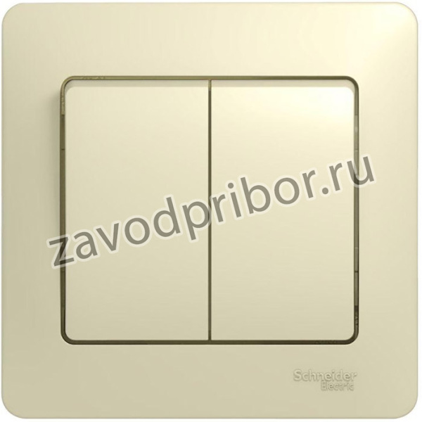 Выключатель 2-кл. СП Glossa 10А IP20 (сх. 5) 10AX в сборе беж. SE GSL000252