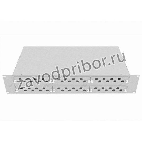 Оптический стоечный кросс 19, 48 FC/ST адаптеров, 2U, серый, КРС-Top-2U-48FC/ST-GY