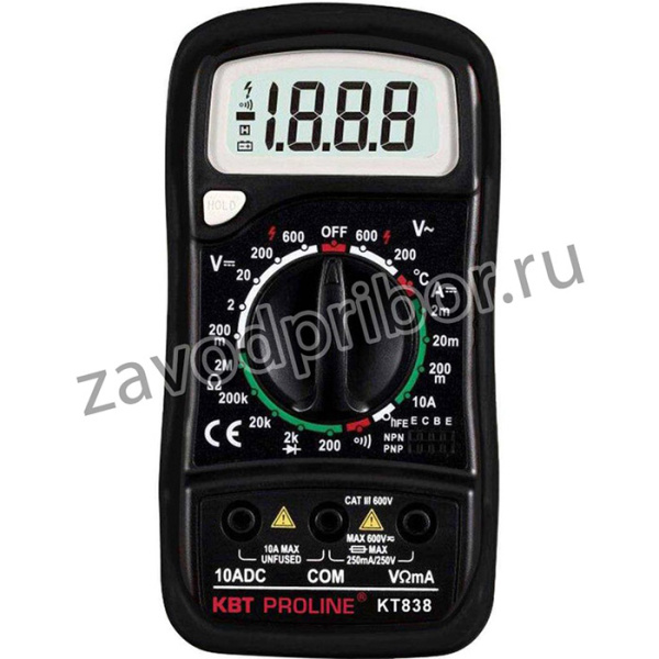 Мультиметр цифровой KT 838 "PROLINE" (КВТ)