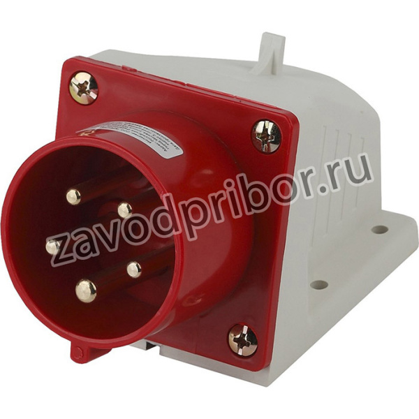 Вилка ЭРА VS-16-3P-PE-N-IP44 стационарная 515 3Р+РЕ+N 16А 380В IP44 Б0032857