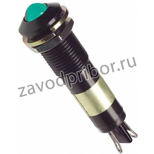 609-1222-140F, LED Panel Mount Indicator Uni-Color Green 110mcd 2-Pin