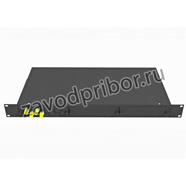 Оптический стоечный кросс 19, многомодовый, укомплектованный, КРС-Top-1U-04ST/U-OM2-BK