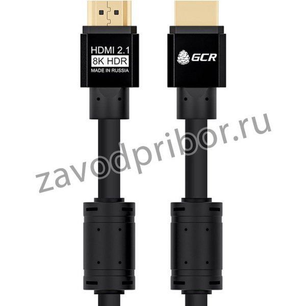 GCR-53658, GCR Кабель 0.5m HDMI 2.1, черный, 8K 60Hz, 4K 144Hz, динамический HDR, 4:4:4, Ultra HD, 48.0 Гбит/с