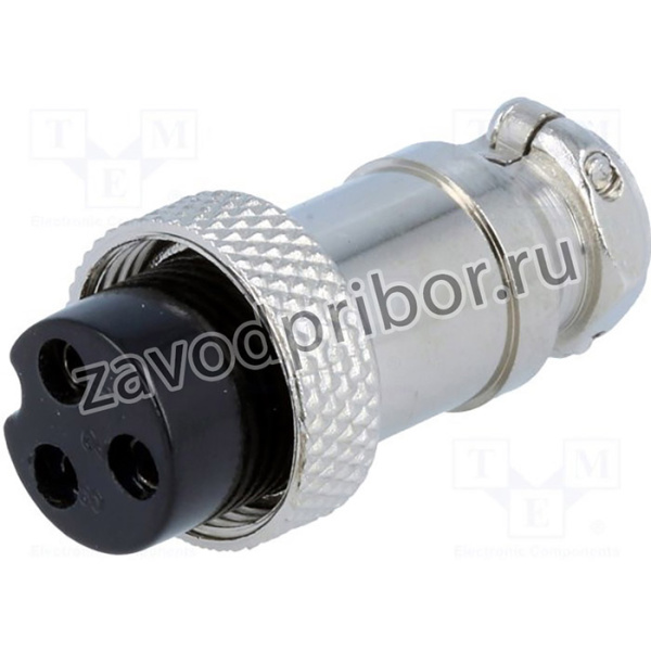 MIC323, Вилка, микрофонный, "мама", PIN 3, на провод, прямой