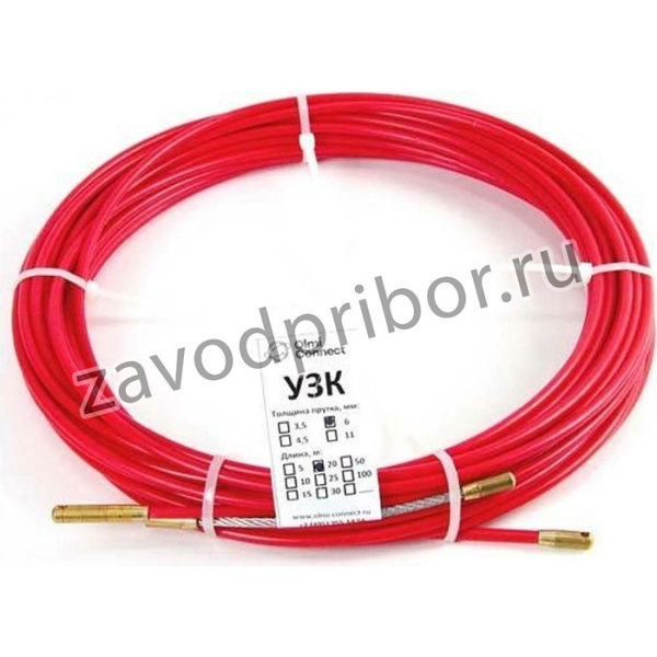 Протяжка для кабеля мини УЗК d=6 мм L=300 м в бухте, красный СП-Б-6/300