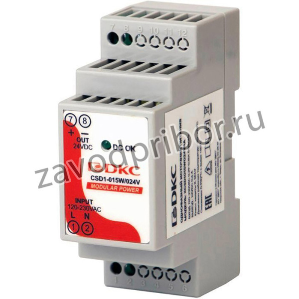 Источник питания MODULAR POWER 1ф 15Вт 0.6А 24В DKC XCSD1015W024VAA