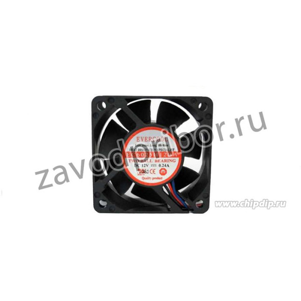 EC4010H12BA, Вентилятор 12В, 40х40х10мм , подш. качения, 5500 об/мин 3 pin (FG Signal)
