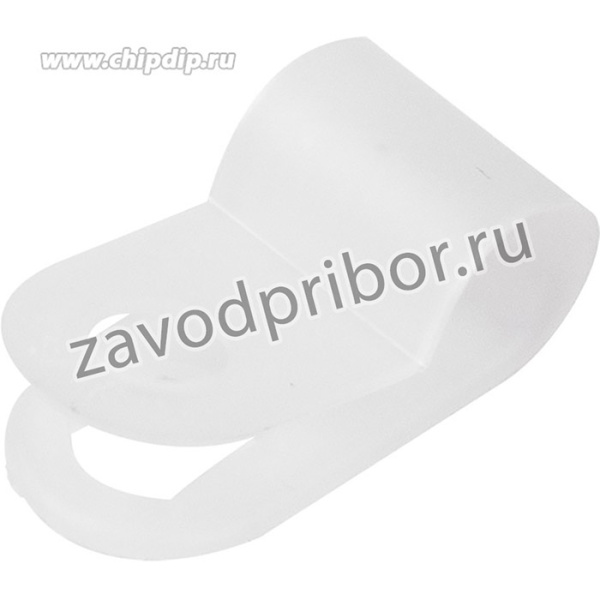 07-4405, Кабельная скоба под винт 5 мм, белая, упаковка 50 шт.