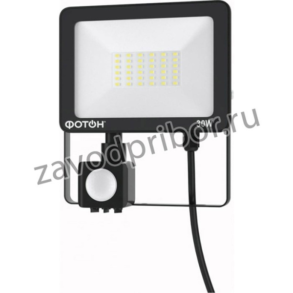 Прожектор светодиодный сетевой FL-30W6K65-PIR 30 Вт с датчиком движения 24540