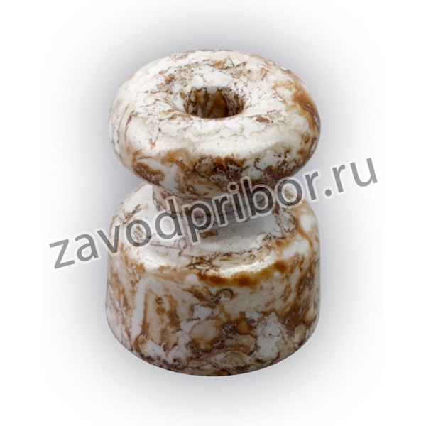 Изолятор керамический ретро, мрамор, 50 шт RI-02206