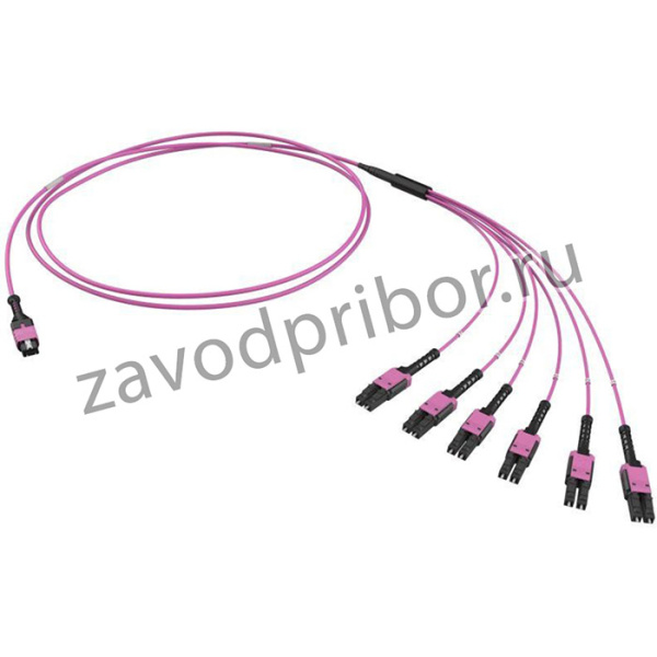 Сборка оптическая разветвительная 12ОВ 50/125 OM4 1xMTP PRO(12)/6хLC Duplex Uniboot 2м (предустановленная конфигурация: MTP Male тип полярно