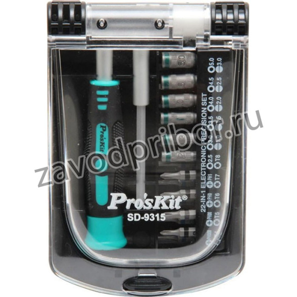 SD-9315 Pro'sKit Отвертка прецизионная в наборе с насадками (22шт.)