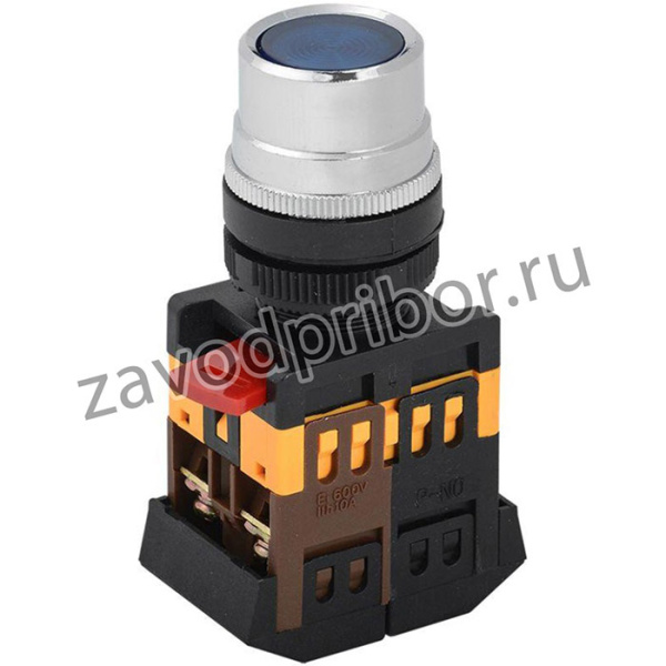 Кнопка ABLF-22 d22мм 1з+1р 240В неон син. IEK BBT10-ABLF-K07