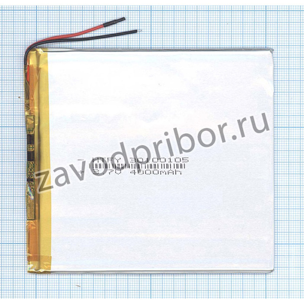 Аккумулятор универсальный 3x100x105 мм 3.8V 4000mAh Li-Pol (2 Pin)