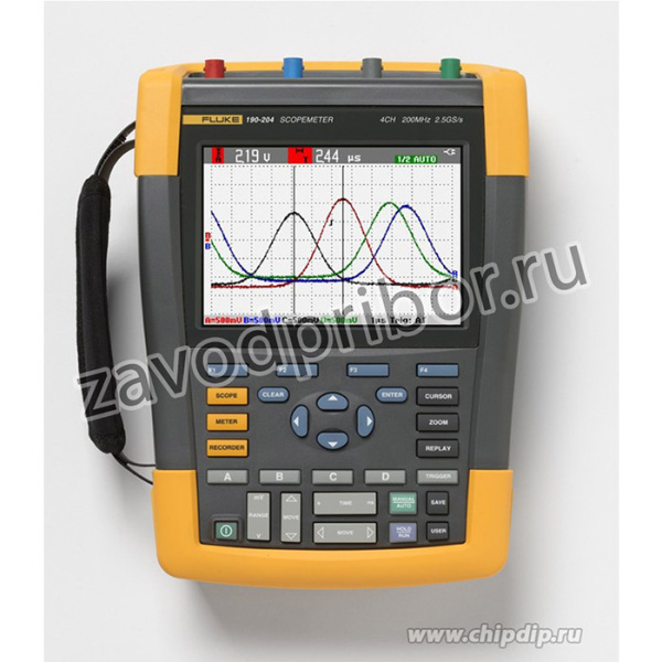 Fluke 190-204/EU, Осциллограф, 4 канала x 200МГц, цветной дисплей (Госреестр РФ)
