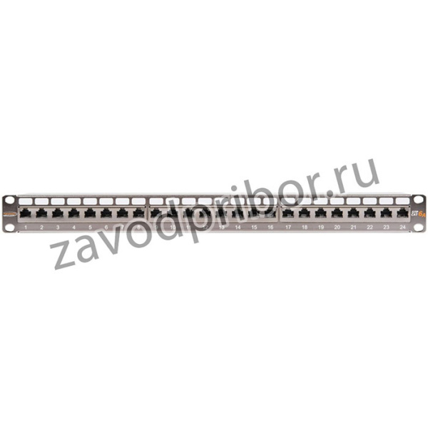 Коммутационная панель 19, 1U, полный экран, с органайзером, металлик NMC-RP24SA2-1U-MT