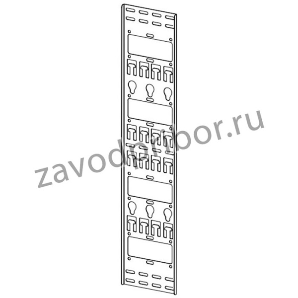 ЦМО Вертикальный кабельный органайзер в шкаф, ширина 150 мм 20U, цвет черный (ВКО-М-20.150-9005)