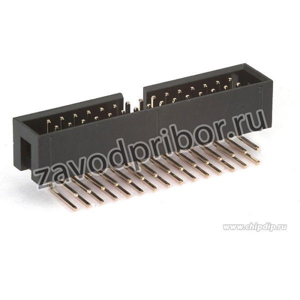 BH-30R (DS1013-30R) (IDC-30MR), Вилка на плату угловая 30pin 2.54мм
