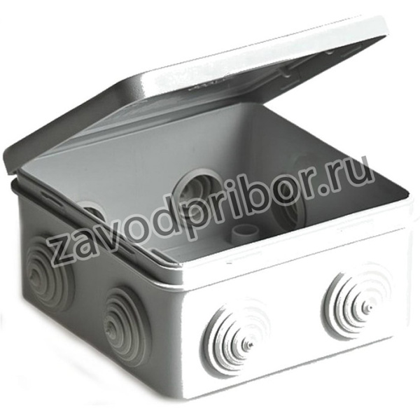 Распаячная коробка ОП 65x65x50мм, крышка, IP54, 4вх. инд. штрихкод SQ1401-0511