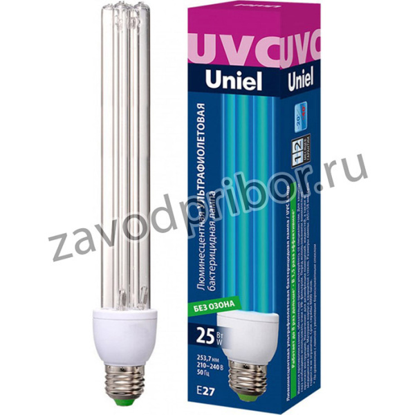 Лампа энергосберегающая бактерицидная UVCB/E27/CL ESL-PLD-25 UL-00007271