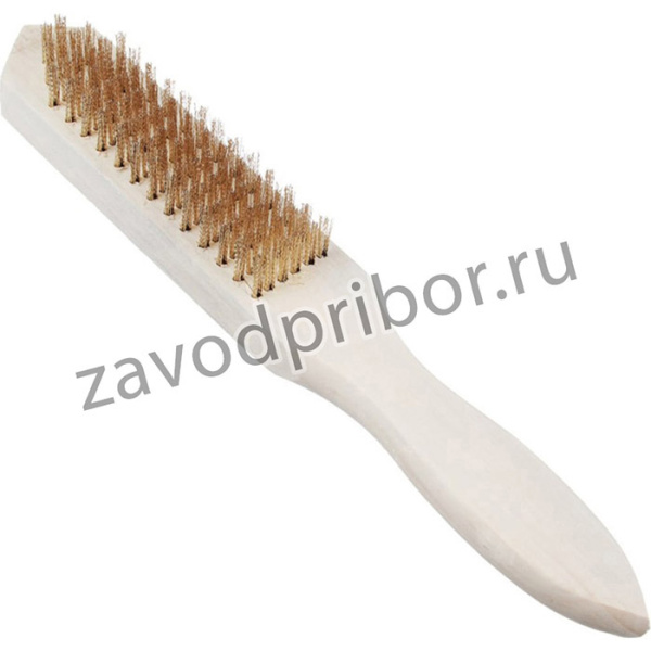 Щетка металл. с дерев. ручкой, 6-и рядная 656-066