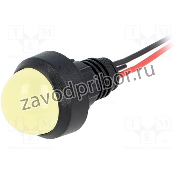LY-D20-220DC, Индикат.лампа: LED, выпуклый, 220ВDC, Отв: d13мм, IP40, пластик