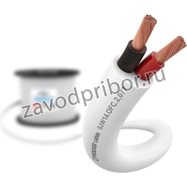Акустический кабель SJW 14.OFC.2,077.100 14AWG 2x2,077mm2, PVC, белый, 100 м НФ-00002100