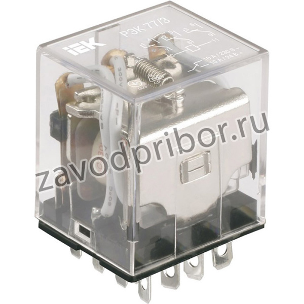 RRP10-4-10-012D, Реле промежуточное 12В DC 4пк 10А РЭК77/4 без розетки