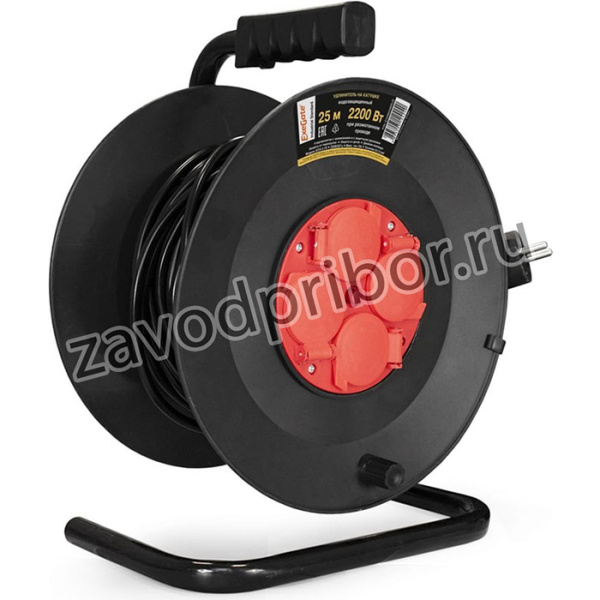 Удлинитель на катушке industrial ECS-2-1R 4 евро с заземл., IP44, 25м, 3х1,0мм2 286338