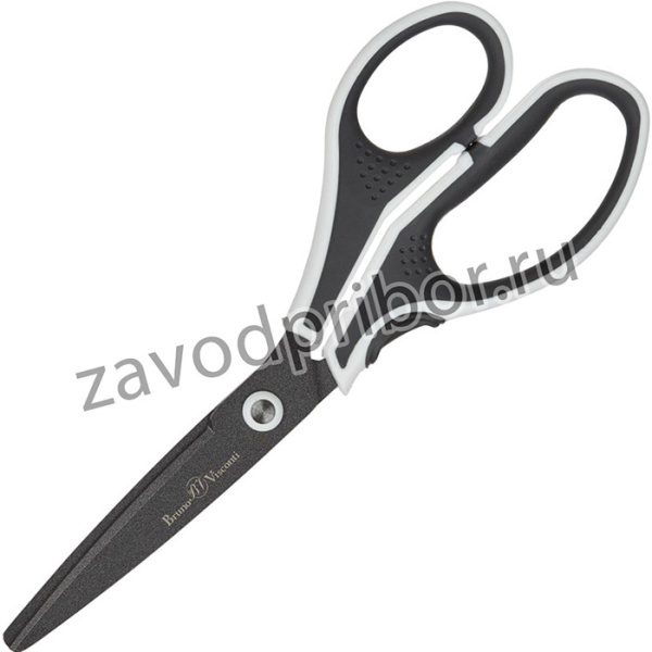 Ножницы Bruno Visconti FINECUT 210мм, тефл.покр,прорезин. ручки,ч/б,60-0026