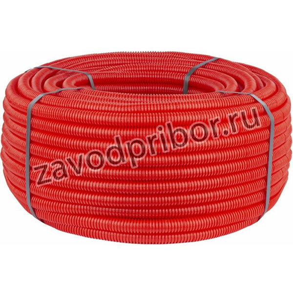Труба гофрированная ПНД d 25 с зондом (75 м) легкая красная SQ0413-0033