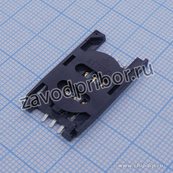 115B-AAA0-R01-R3, Сокет Mini SIM карты с крышкой