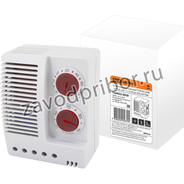 Гигротерм электронный ГТЭН-03 230В от 0 до +60°C/от 50 до 90% TDM
