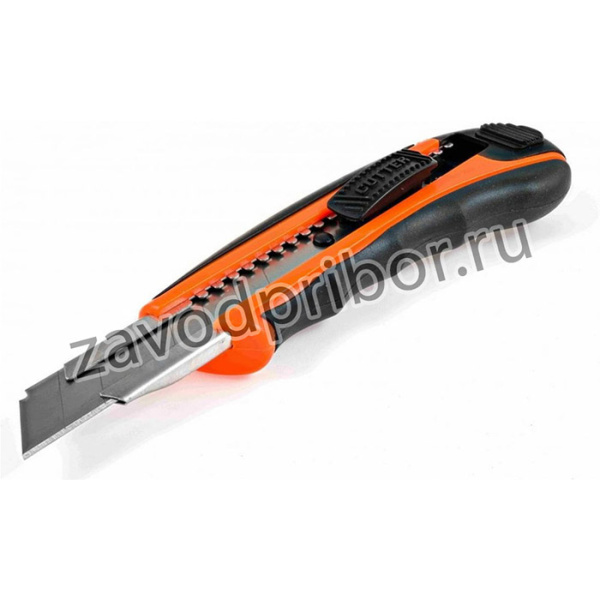 Нож 18 mm FOX-кастет. резин. корпус, 3 лезвия блистер FOX018003012