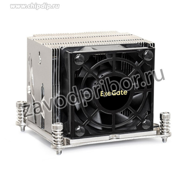 Кулер ExeGate ESNK-P0048AP4. PWM.2U.2011.Cu (Al+Cu, 2U, 4 тепл. трубки, LGA2011/2066, TDP 135W, Fan 80mm, PWM, 2100-6800RPM, 2 ball bearing