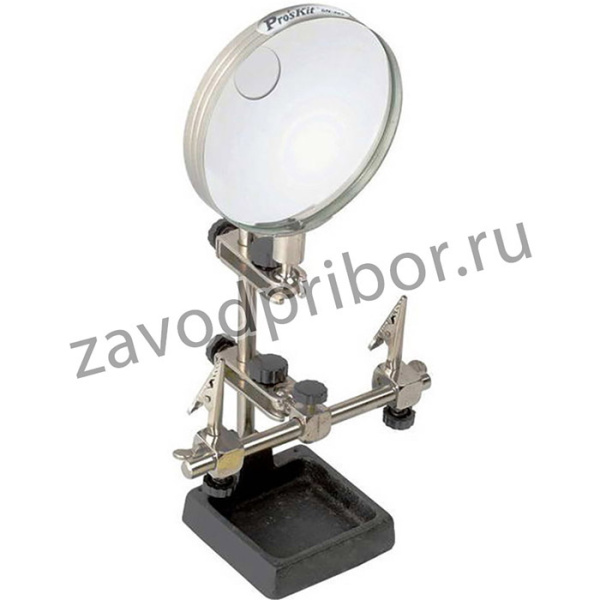 SN-392 Proskit Зажим настольный вспомогательный "третья рука" с лупой