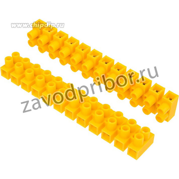 07-5014-3, Клеммная винтовая колодка KВ-14 6-14, ток 20 A, полипропилен желтый (10 шт./уп.)