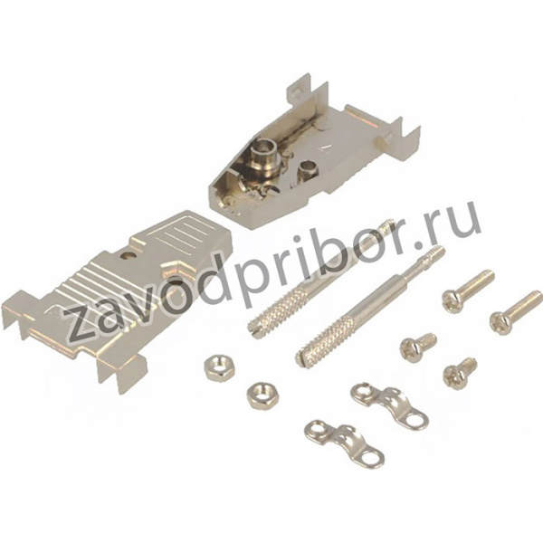DS1047-09M2L1-N, Корпус для разъемов D-Sub, прямой, экранированный, UNC4-40