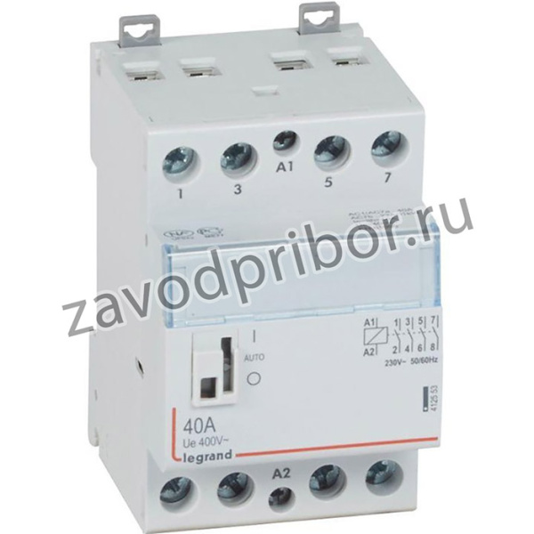 Контактор мод. 40А/4п 4НО 230В с ручкой упр. CX3 Leg 412553